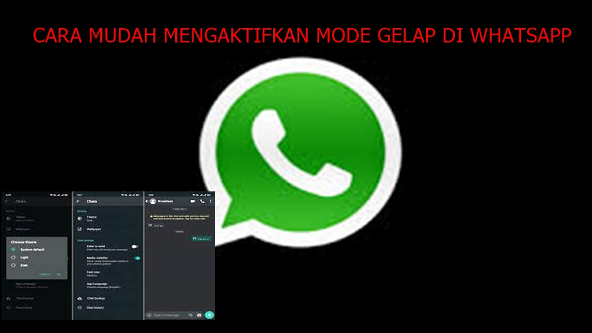 cara mengaktifkan mode gelap atau dark mode di Whatsapp, WA