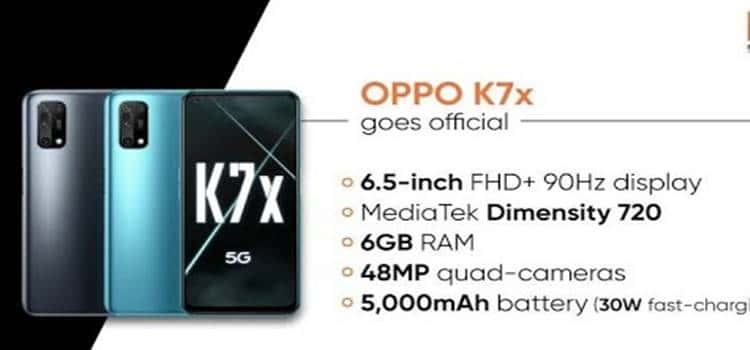 spesifikasi dan harga Oppo K7x 5G